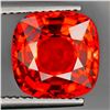 Image 1 : Natural Cushion Intense Orange Sapphire [Flawless-VVS]
