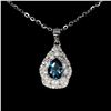 Image 1 : Natural London Blue Topaz Necklace
