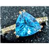 Image 1 : 10K(1.8G), BLUE TOPAZ (1CT), DIAMOND (0.06CT)RING, SIZE 7, SUGGESTED RETAIL VALUE $2400
