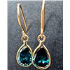 Image 2 : 10K(0.47G), BLUE LAB DIAMOND (1.2CT)EARRING, SUGGESTED RETAIL VALUE $2000
