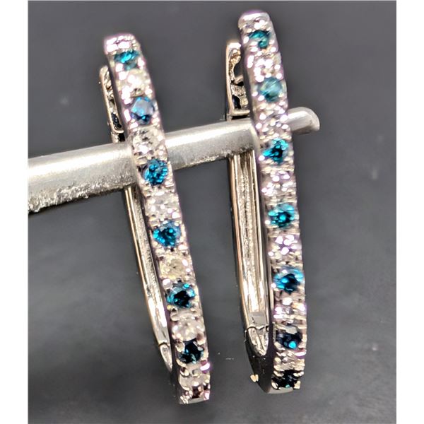 14K(1.75G), NATURAL DIAMOND (0.15CT)EARRING, APPRAISED INSURANCE VALUE $1855