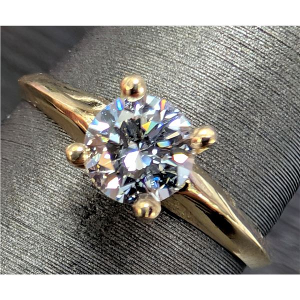 10K(1.4G), LAB DIAMOND (0.56CT)RING, SIZE 6, APPRAISED INSURANCE VALUE $1680