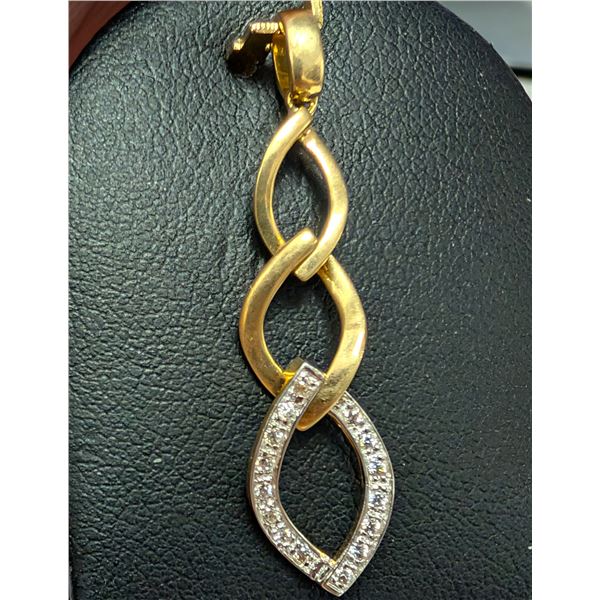 10K(1.8G), CZ PENDANT, SUGGESTED RETAIL VALUE $1200