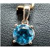 Image 1 : 10K(0.69G), BLUE TOPAZ (1CT)PENDANT, SUGGESTED RETAIL VALUE $1000