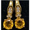 Image 1 : SILVER(4.73G), CITRINE (2CT) EARRING, SUGGESTED RETAIL VALUE $300