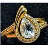 Image 1 : SILVER(3.77G), WHITE TOPAZ (1CT) RING