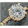 Image 2 : 10K(2G), LAB DIAMOND (1.6+0.06CT)RING, SIZE 6, APPRAISED INSURANCE VALUE $3340