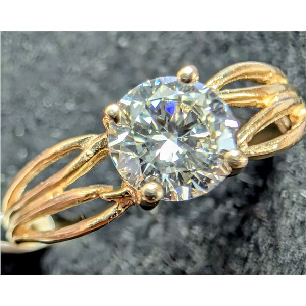10K(1.3G), LAB DIAMOND (0.35CT)RING, SIZE, APPRAISED INSURANCE VALUE $1275