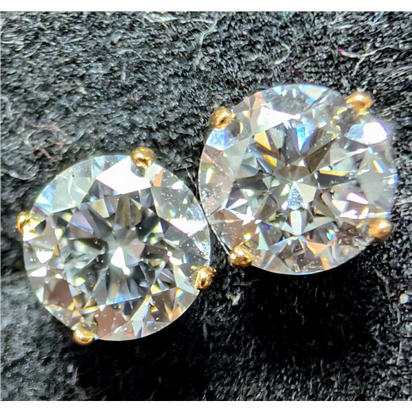 14K(0.6G), LAB DIAMOND (1.85CT) EARRING, APPRAISED INSURANCE VALUE $1850
