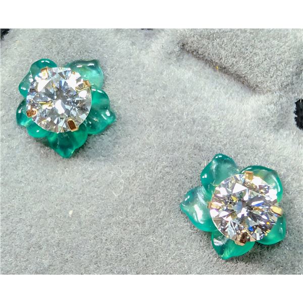 14K LAB DIAMOND (0.2CT) EARRING (2IN1), SUGGESTED RETAIL VALUE $500