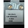 Image 2 : 14K LAB DIAMOND (0.2CT) EARRING (2IN1), SUGGESTED RETAIL VALUE $500