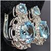Image 2 : SILVER(5.9G), BLUE TOPAZ (4.2CT) EARRING, SUGGESTED RETAIL VALUE $480