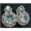 Image 1 : SILVER(5.56G), WHITE TOPAZ (5CT) EARRING, SUGGESTED RETAIL VALUE $440
