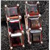 Image 1 : SILVER(4.59G), GARNET (3CT) EARRING, SUGGESTED RETAIL VALUE $400