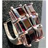 Image 2 : SILVER(4.59G), GARNET (3CT) EARRING, SUGGESTED RETAIL VALUE $400