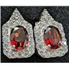 Image 1 : SILVER(5.79G), AMETHYST (3CT) EARRING, SUGGESTED RETAIL VALUE $360