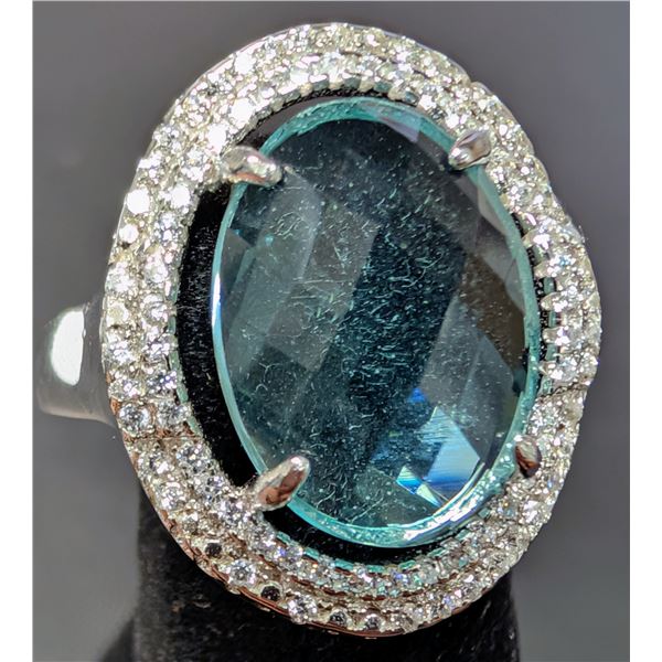 SILVER(5.66G), CZRING, SIZE, RING RESIZEABLE FOR $50