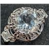 Image 1 : SILVER(4.12G), WHITE TOPAZ (2.5CT)RING, SIZE, SUGGESTED RETAIL VALUE $320