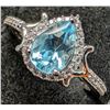 Image 2 : SILVER(3.44G), BLUE TOPAZ (1CT) RING, SUGGESTED RETAIL VALUE $240