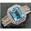 Image 1 : SILVER(3.74G), BLUE TOPAZ (1.2CT)RING, SIZE, SUGGESTED RETAIL VALUE $240
