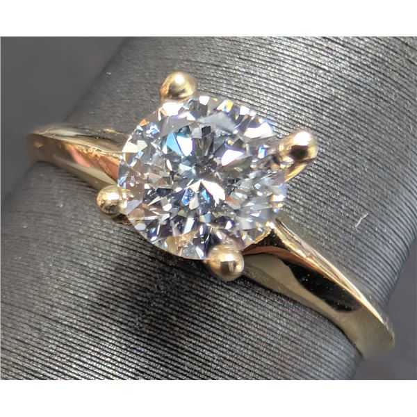 10K(1.4G), LAB DIAMOND (0.56CT)RING, SIZE 6, APPRAISED INSURANCE VALUE $1680