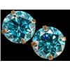 Image 1 : 14K BLUE LAB DIAMOND (0.48CT) EARRING, SUGGESTED RETAIL VALUE $800