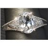 Image 1 : SILVER(3.71G), WHITE TOPAZ (1.5CT) RING, SUGGESTED RETAIL VALUE $260