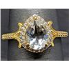 Image 1 : SILVER(3.41G), WHITE TOPAZ (1.5CT) RING, SUGGESTED RETAIL VALUE $240