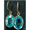 Image 1 : 10K(1.45G), BLUE ZIRCON (5CT) EARRING, SUGGESTED RETAIL VALUE $1400