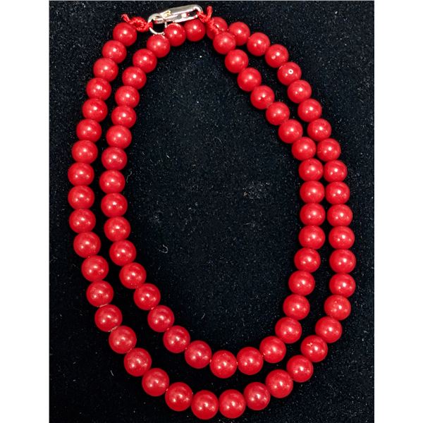 CORAL NECKLACE 16", SUGGESTED RETAIL VALUE $200