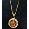Image 2 : SILVER(2.23G), BALTIC AMBER NECKLACE 16-18"