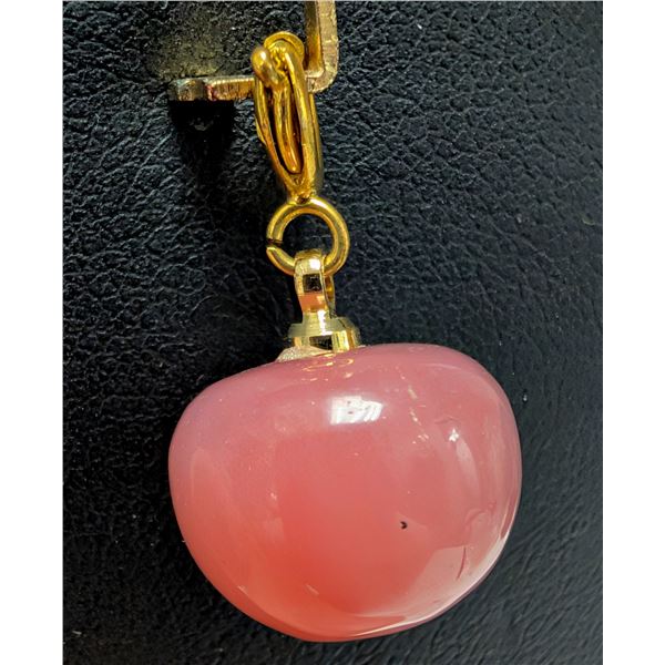 RHODOCHROSITE APPLE PENDANT