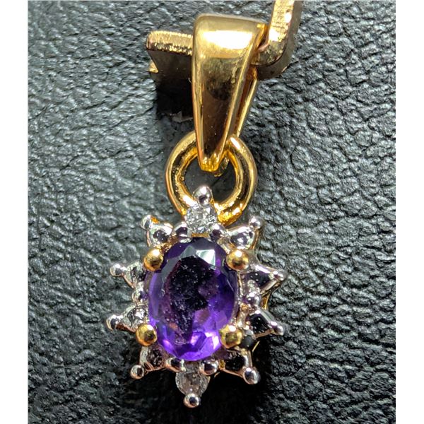 SILVER AMETHYST (0.3CT) PENDANT