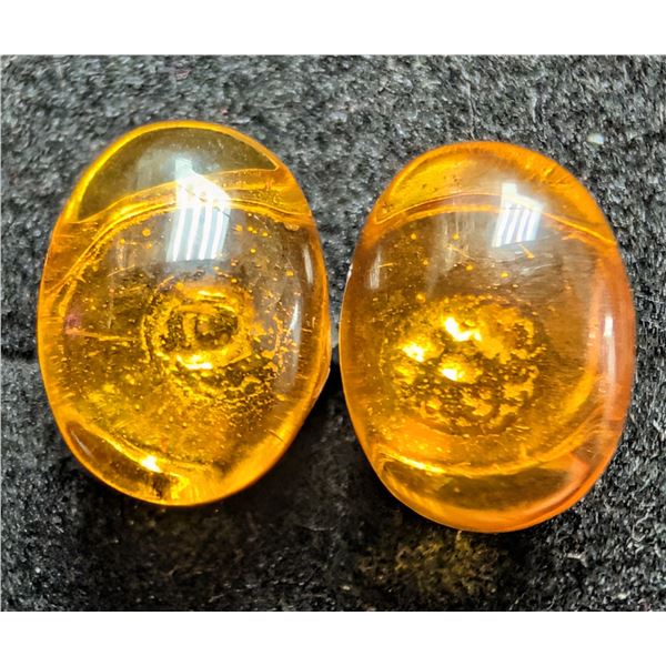 SILVER AMBER EARRING