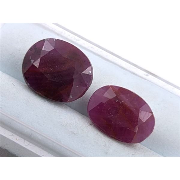 7.65 CT CERTIFIED RUBY GEMSTONE PAIR ($6,150 APPRAISAL): *APPRAISAL NOT GUARANTEED*