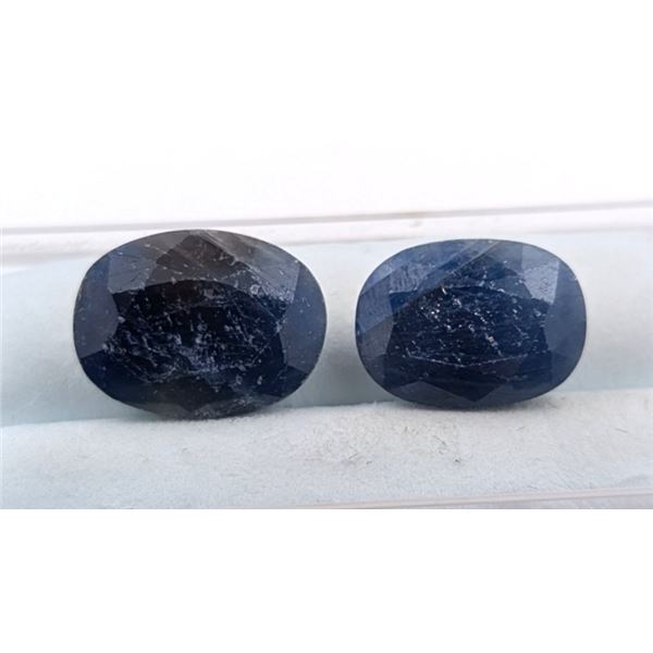 16.13 CT CERTIFIED BLUE SAPPHIRE GEMSTONE PAIR ($5,550 APPRAISAL): *APPRAISAL NOT GUARANTEED*