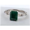 Image 1 : 3.19 GRAM CERTIFIED SILVER EMERALD GEMSTONE RING ($3,208 APPRAISAL): *APPRAISAL NOT GUARANTEED*