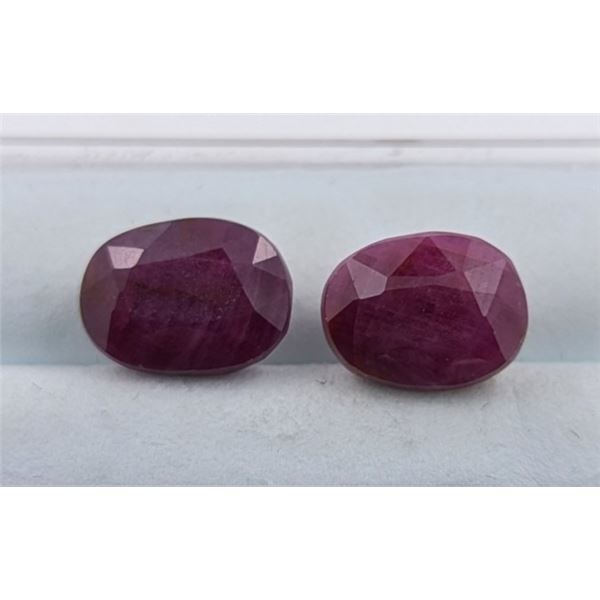 8.65 CT CERTIFIED MADAGASCAR RUBY GEMSTONE PAIR ($7,050 APPRAISAL): *APPRAISAL NOT GUARANTEED*
