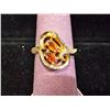 Image 1 : 14KT GOLD MARQUISE CUT TOPAZ RING: SIZE 6