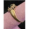 Image 2 : 10KT OVAL CUT GEMSTONE RING: SIZE 7