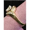 Image 2 : 14KT GOLD PEAR CUT GEMSTONE RING: SIZE 8