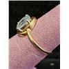 Image 2 : 14KT OVAL CUT GEMSTONE RING: SIZE 7