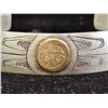 Image 4 : SILVER FIRST NATIONS BRACELET WITH GOLD INLAY: 16.1 G