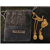 Image 1 : (2) VINTAGE JOAN RIVERS EGG SHAPED PENDANTS WITH VELVET POUCH