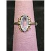 Image 1 : 14KT GOLD MARQUISE CUT GEMSTONE RING: