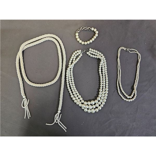 ASSORTED FAUX PEARL JEWELRY