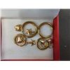 Image 2 : ASSTD. FASHION JEWELRY: RING W/INTERCHANGEABLE STONES, HOOP EARRINGS, BROOCHES & MORE