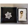 Image 4 : ASSTD. FASHION JEWELRY: RING W/INTERCHANGEABLE STONES, HOOP EARRINGS, BROOCHES & MORE