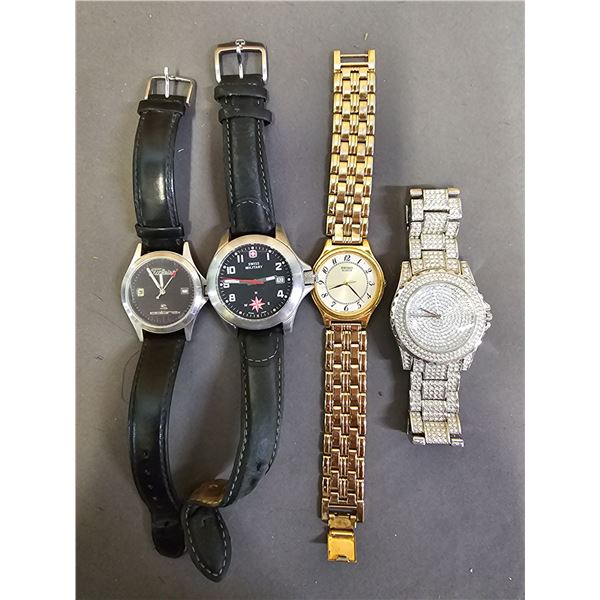 (4) ASSORTED WRIST WATCHES: