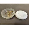 Image 1 : OSCAR DE LA RENTA JAR OF ASSORTED SCRAP JEWELRY: SOME GOLD